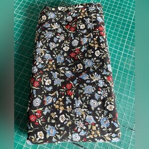 Vibrant Floral Black Fabric